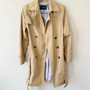 Banana Republic Tan Double-Breasted Trench Coat